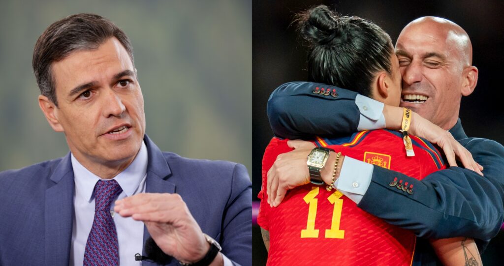 Kuss des spanischen Fußballpräsidenten